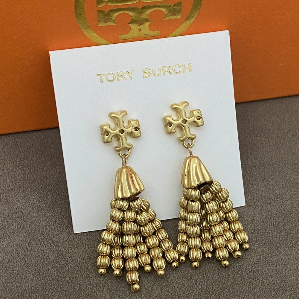 Tory Burch Vintage Long Tassel Drop Earrings